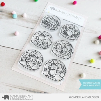 Mama Elephant Tranparente Stempelset Wonderland Globes 