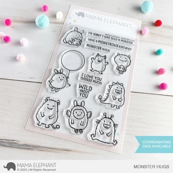 Mama Elephant Tranparente Stempelset Monster Hugs