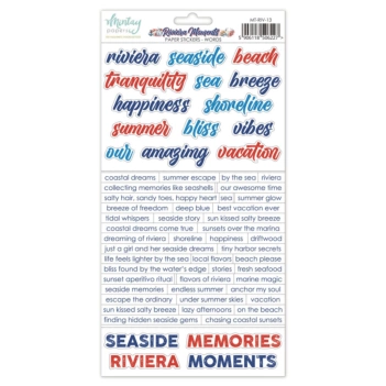 Mintay Riviera Moments Cardstock stickers Wörter  