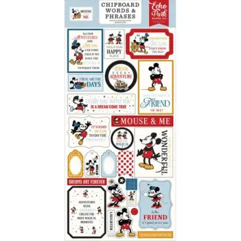 Elementy Die-Cuts z tektury „Mouse and Me” od Echo Park