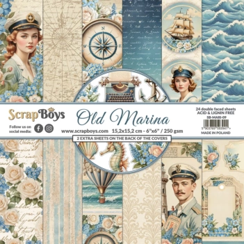 Kit de Scrapbooking Old Marina Scrap Boys 15x15cm