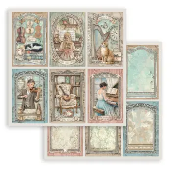Papel 6 tarjetas Symphony Stamperia 30x30cm