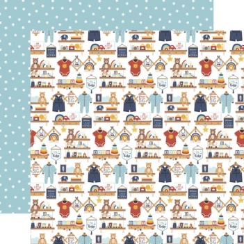Papel Baby Boy Nursery Baby on Board Boy Echo Park 30x30cm