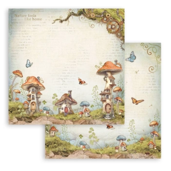 Papel Casitas de setas Romantic Hidden Grove Stamperia 30x30cm