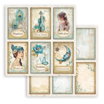 Papel Cartões Masquerade Stamperia 30x30cm