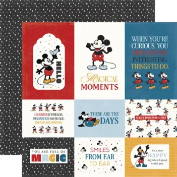 Papel Multi Journaling Cards «Mouse and Me» da Echo Park, 30 x 30 cm