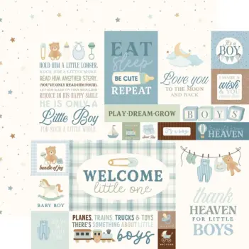 Carta Bella Little Lullabies Baby Boy  Papier Baby Boy Journaling Cards 30x30cm