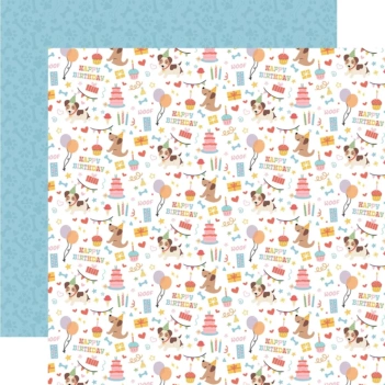 Echo Park Party Animal Papier Birthday Dog 30x30cm