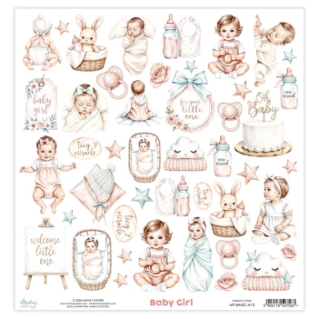 Mintay Basic Collection Papier Elements Baby Girl 30x30cm