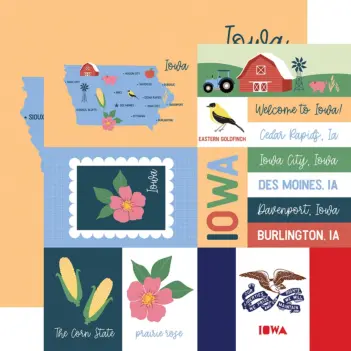Papier Iowa Our United States Echo Park 30x30 cm