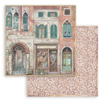 Papel Encuadernación Antigua Venice City Of Art Stamperia 30x30cm