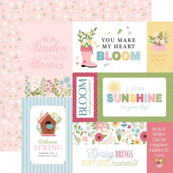 Carta Multi Journaling Cards In Full Bloom Echo Park 30x30cm