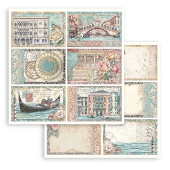 Paper 6 Cards Venice City Of Art Stamperia 30x30cm