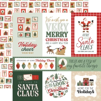 Merry Journaling Cards Christmas Village Carta Bella Paper 30x30cm