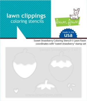 Plantilla de stencil Sweet Strawberry Lawn Fawn
