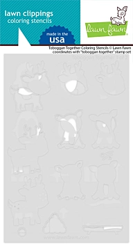 Plantilla de stencil Toboggan Together Lawn Fawn