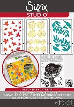 Sizzix Stempel + Schablonen Ikigai