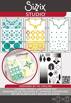 Tampons géométriques Sizzix + pochoirs