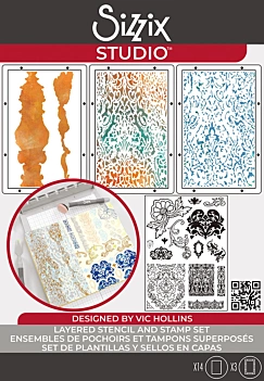 Ornate Sizzix stamps + stencil stencil templates