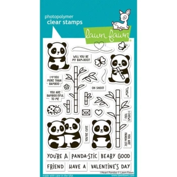 Timbri Trasparenti I Heart Pandas Lawn Fawn