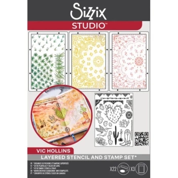 Western Sizzix tampons + pochoir pochoirs