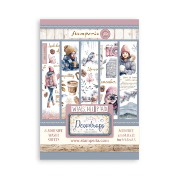 Set 8 hojas de Washi tape Dewdrops Stamperia