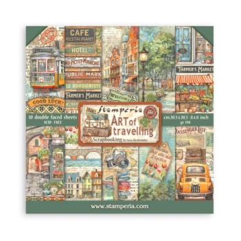 Kit de scrapbooking Art of Travelling Stamperia 20x20cm