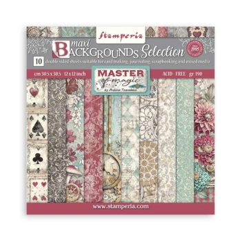 Backgrounds Scrapbooking Set Master of Magic Stamperia 30x30cm