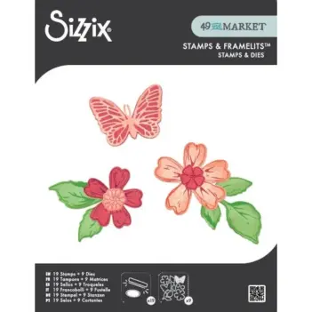 Set Framelits Die + Sizzix Sweet Sprigs Stamp