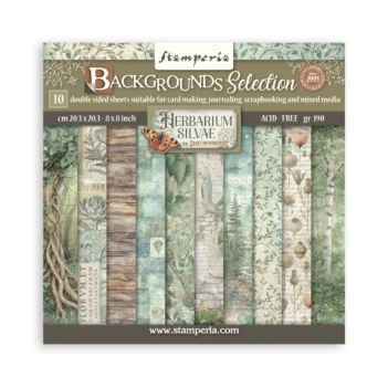 Stamperia Herbarium Silvae Scrapbooking Set Backgrounds  20x20cm