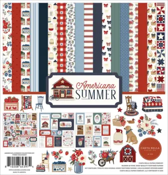 Carta Bella Americana Summer Set van scrapbooking Collection 30x30cm