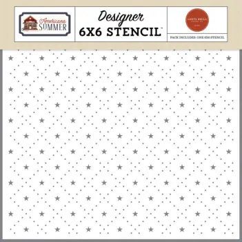 Stencil Quilted Stars Americana Summer Carta Bella
