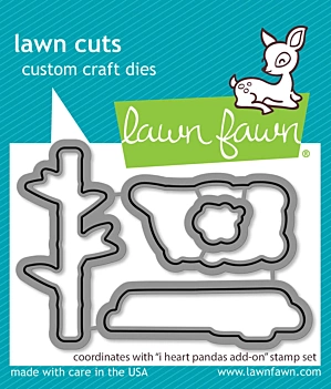 Fustelle I Heart Pandas Add-On Lawn Fawn