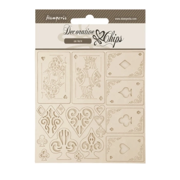 Elementy Die-cuts Chipboard Naipes Master of Magic Stamperia