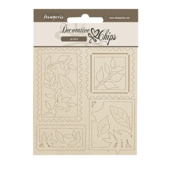 Die-cuts de chipboard Carimbos Dewdrops Stamperia 