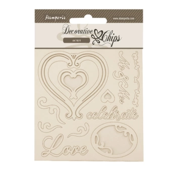 Stamperia Timeless Die-cuts aus Chipboard Herzen 