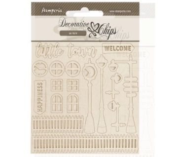 Die-cuts de chipboard Villa Silent Sea Stamperia