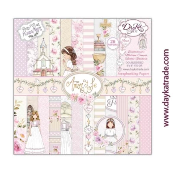 Kit de Scrapbooking Amor y Fe Niña Dayka 20x20cm
