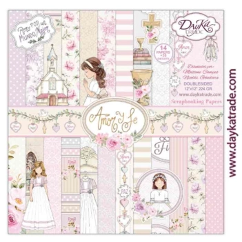 Kit de Scrapbooking Amor y Fe Niña Dayka 30x30cm