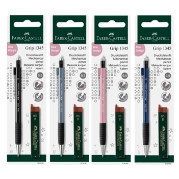 Kit Portaminas 0,5 + Tubo de Minas Grip 1345 Faber-Castell