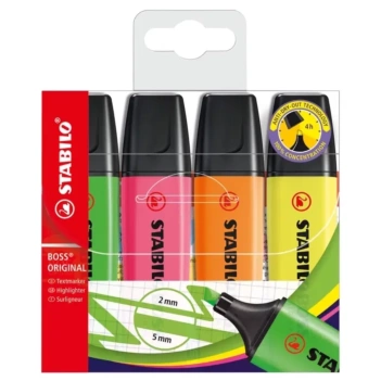 Set de 4 surligneurs STABILO Boss Original