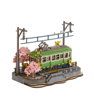 Robotime Tramway in sakura scale model