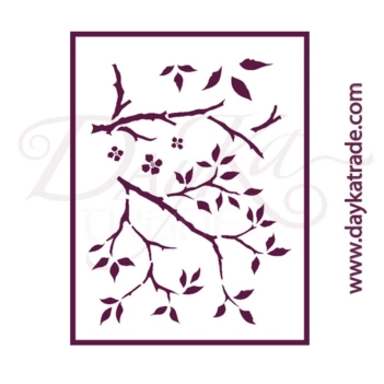 SUPER OFERTA **40%** Plantilla de Stencil T-3262 Fondo Ramas 21x30cm Dayka