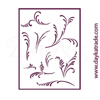 SUPER OFERTA **40%** Plantilla de Stencil T-3286 Patrón Ramas 21x30cm Dayka