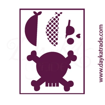 SUPER OFERTA **40%** Plantilla de Stencil T-3294 Calavera 21x30cm Dayka