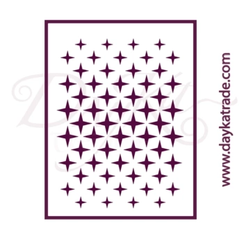 SUPER OFERTA **40%** Plantilla de Stencil T-3327 Fondo Estrellas 21x30cm Dayka