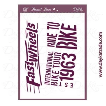SUPER OFERTA **40%** Plantilla de Stencil T-3367 Bike 21x30cm Dayka