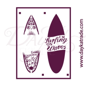 SUPER OFERTA **40%** Plantilla de Stencil T-3171 Tabla de surf 21x30cm Dayka