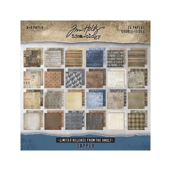 Tim Holtz Idea-Ology Scrapbooking Set Dapper 20x20cm