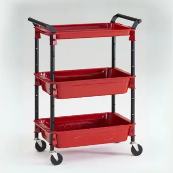Chariot à outils 3 hauteurs rouge TWR Toyo Steel